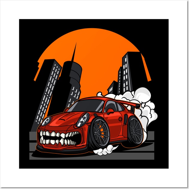 Super monster car Wall Art by beanbeardy